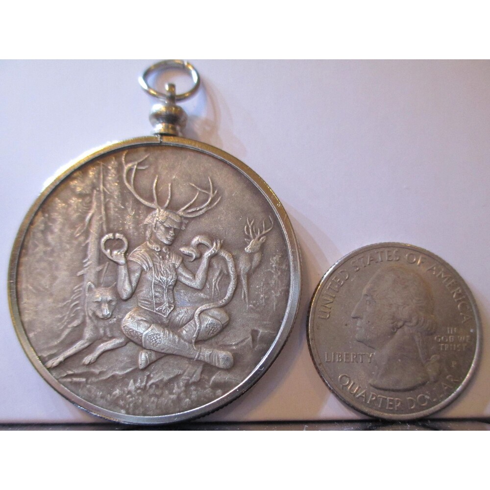 Celtic Lore - Cernunnos  & Morrigan  Coin/Pendant- Can make Two Necklaces in One - Picture 5 of 5